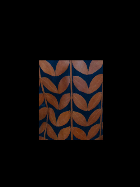 Womens Brown Leather Leaf Poncho